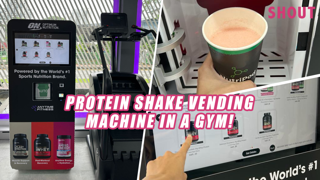 PROTEIN SHAKE VENDING MACHINE AT ANYTIME FITNESS SINGAPORE MAKES CUSTOM