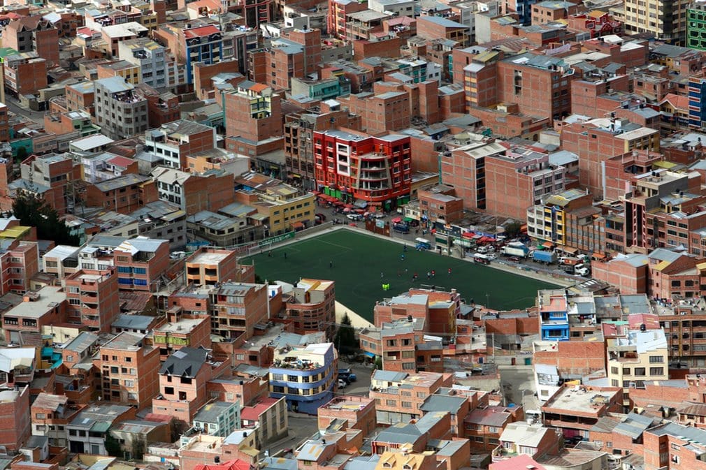 middle of La Paz, Bolivia