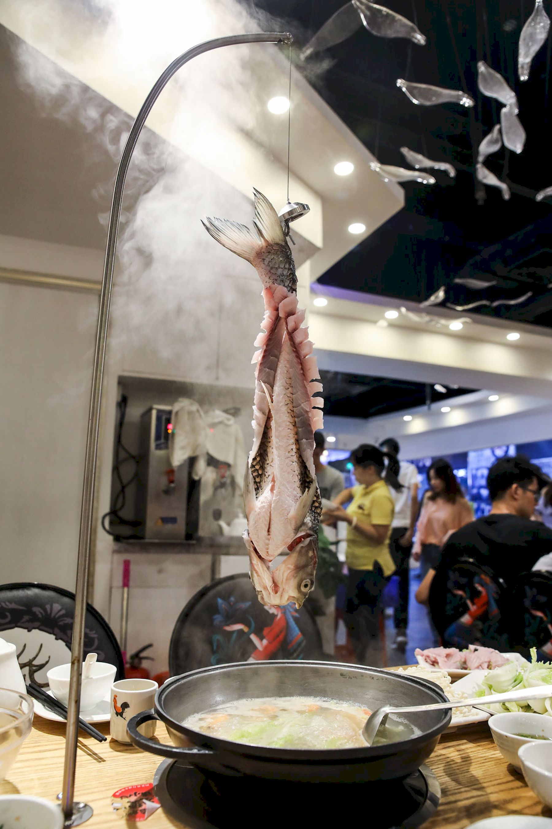 Hanging Fish Hot Pot In China (4)