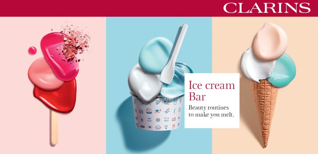 clarins ice cream bar