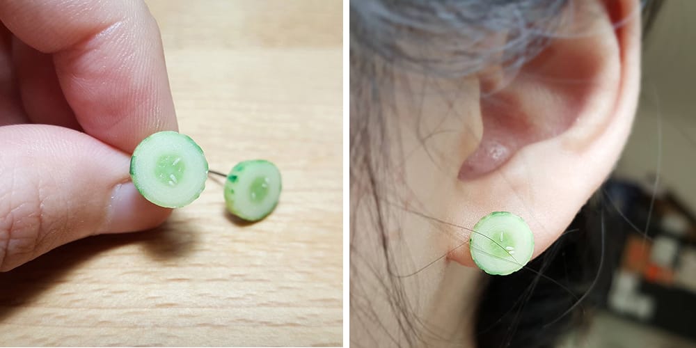 cucumber earrings tinypinc