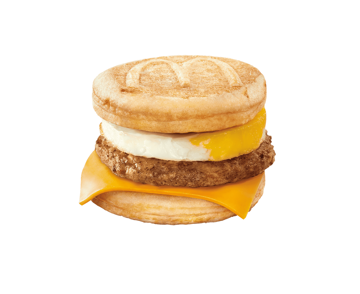 Sausage McGriddles with Egg, from $5.40 ala carte or $6 as an Extra Value Meal 