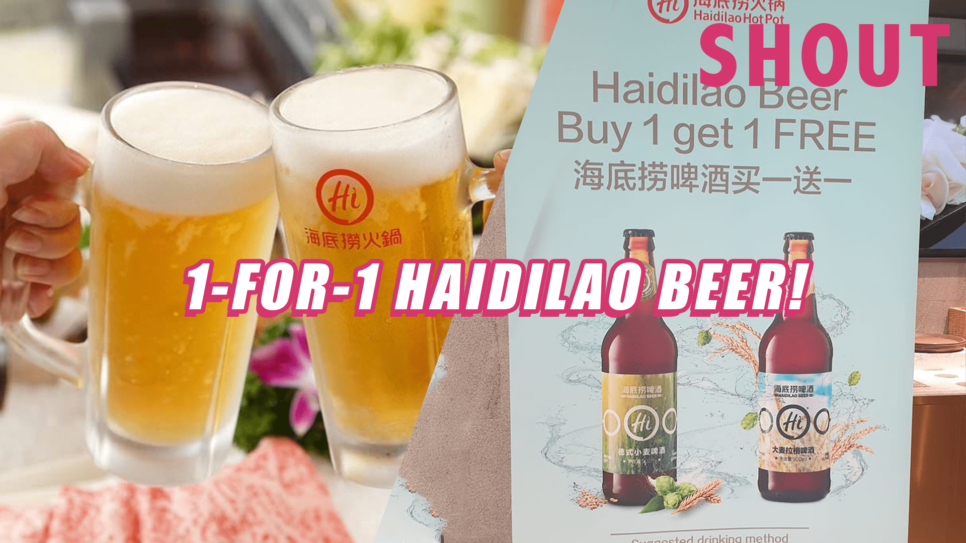 Haidilao Is Offering 1-For-1 Deals On Their Specialty Beer! - Shout