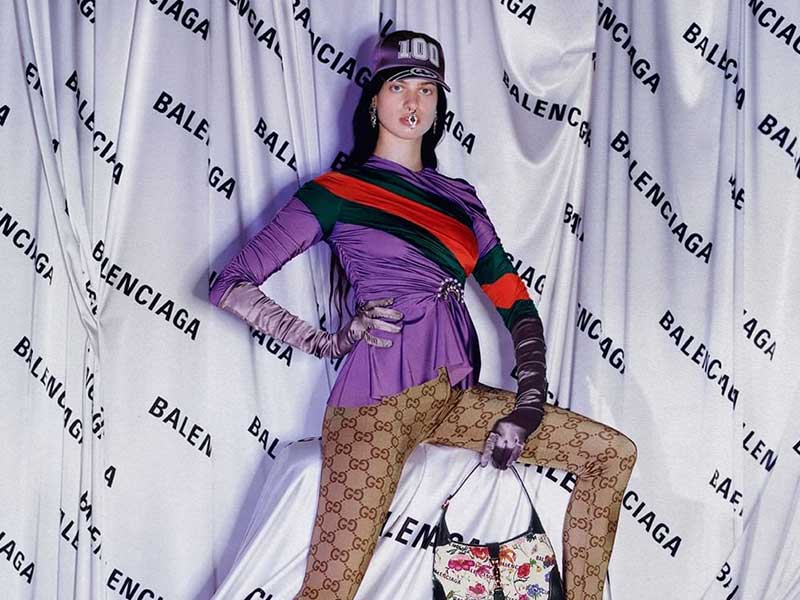 Gucci x Balenciaga The Hacker Project Jackie 1961 Hobo GG Coated