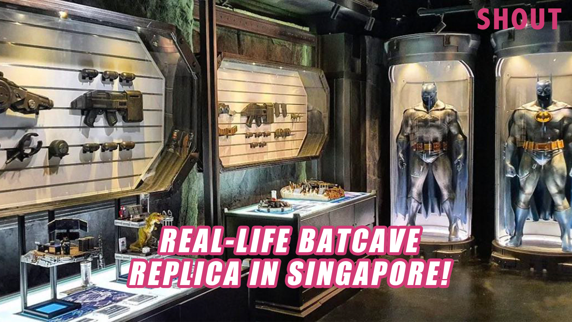 FREE BATCAVE EXHIBITION WITH LIFE-SIZED FIGURINES, SUPERHERO SUITS