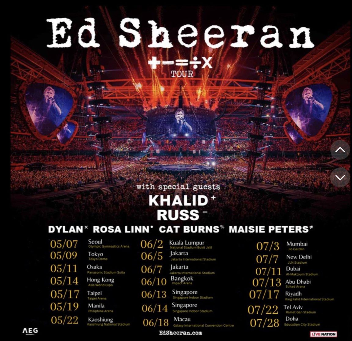 ED SHEERAN COMING TO SINGAPORE’S INDOOR STADIUM IN JUNE 2024? - Shout